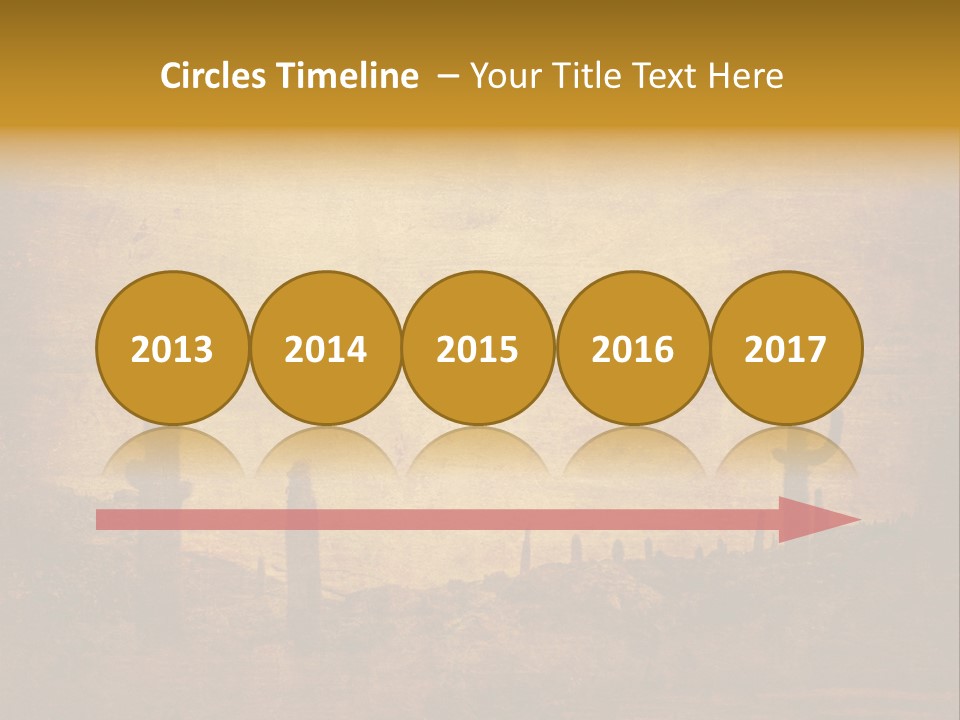 Grunge Background With Wild West Landscape PowerPoint Template