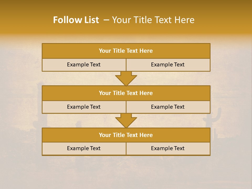 Grunge Background With Wild West Landscape PowerPoint Template