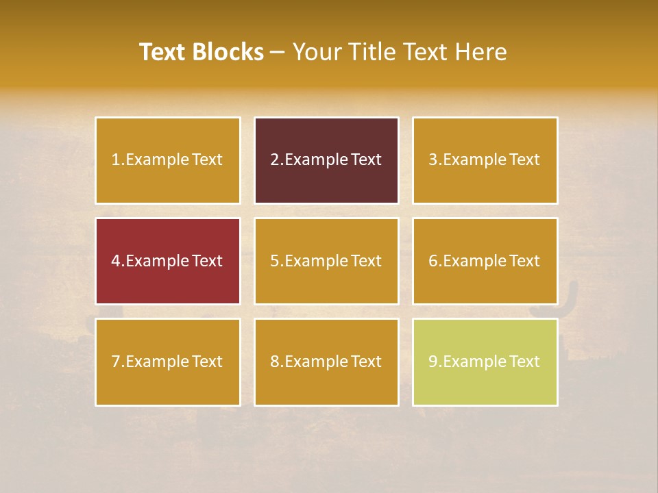 Grunge Background With Wild West Landscape PowerPoint Template