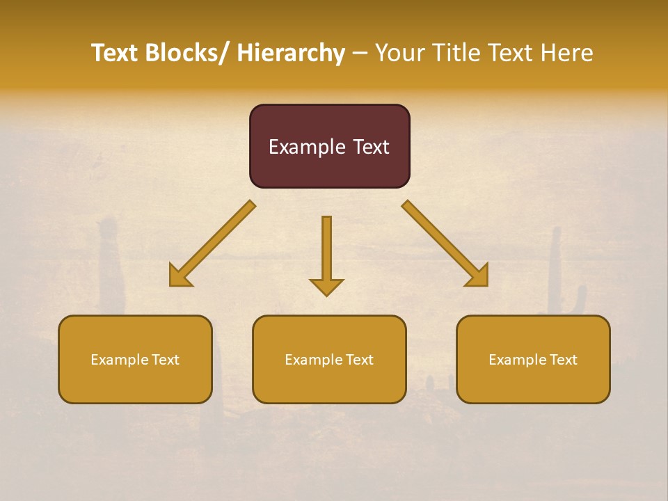 Grunge Background With Wild West Landscape PowerPoint Template