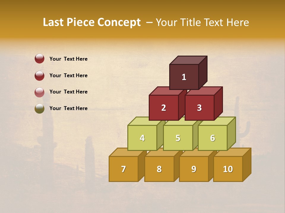 Grunge Background With Wild West Landscape PowerPoint Template