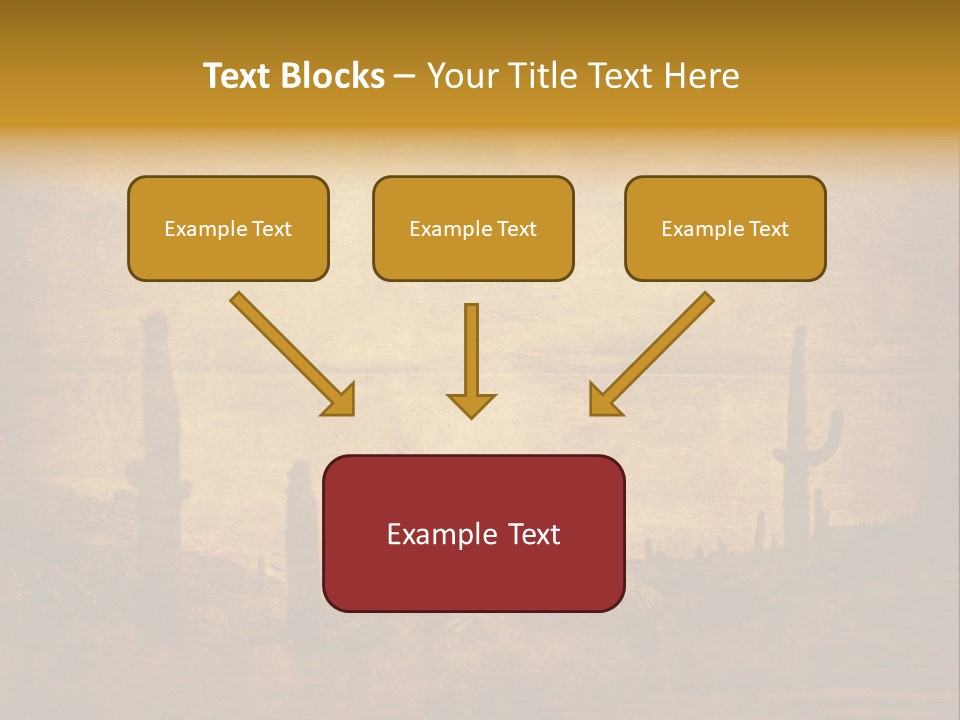 Grunge Background With Wild West Landscape PowerPoint Template