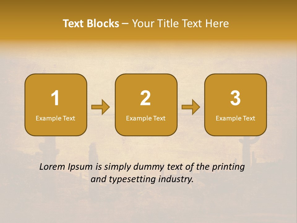 Grunge Background With Wild West Landscape PowerPoint Template