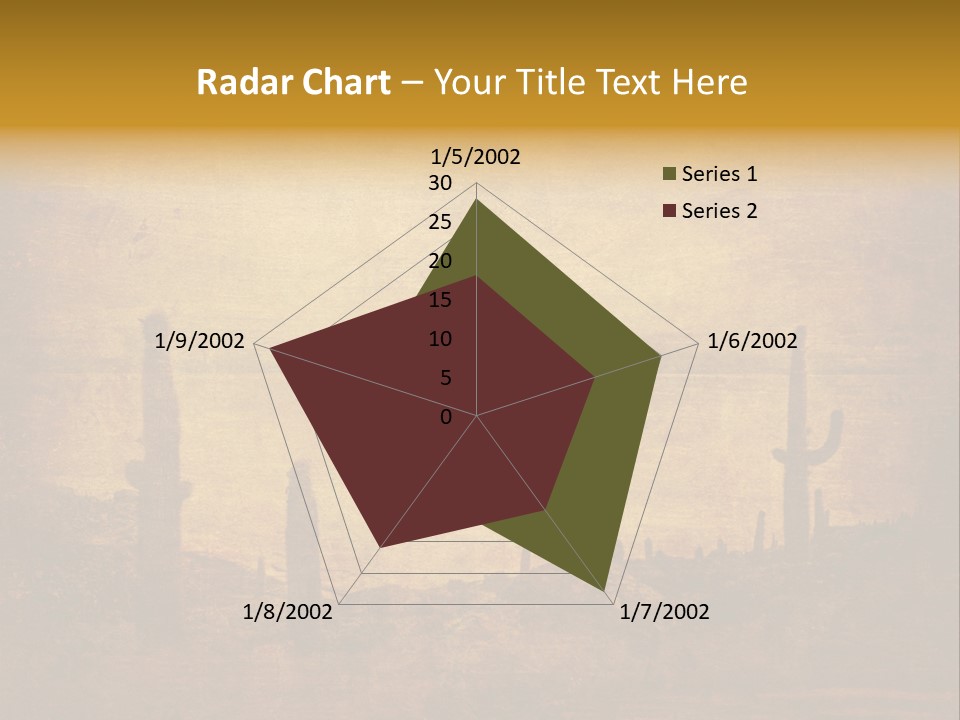 Grunge Background With Wild West Landscape PowerPoint Template