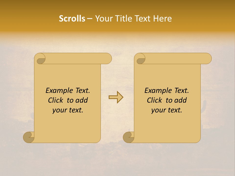 Grunge Background With Wild West Landscape PowerPoint Template