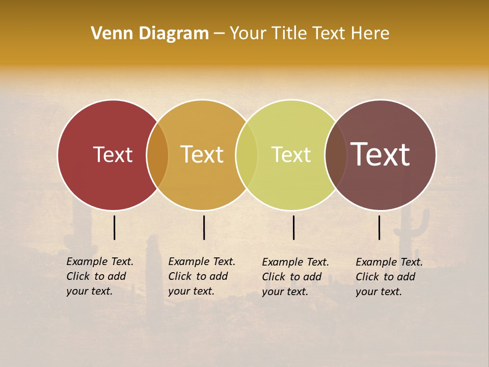Grunge Background With Wild West Landscape PowerPoint Template