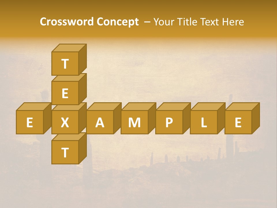 Grunge Background With Wild West Landscape PowerPoint Template