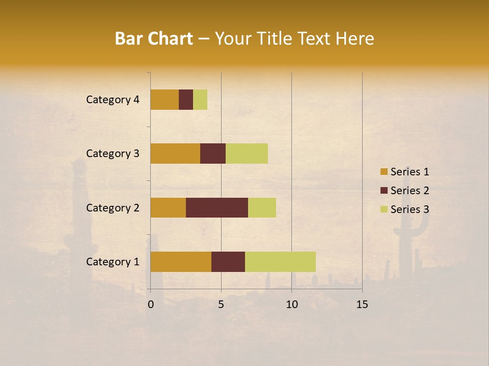 Grunge Background With Wild West Landscape PowerPoint Template