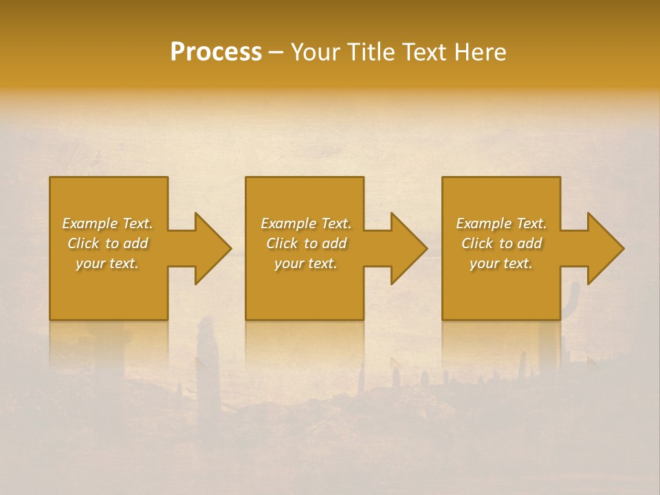 Grunge Background With Wild West Landscape PowerPoint Template