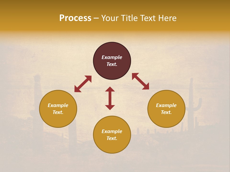 Grunge Background With Wild West Landscape PowerPoint Template