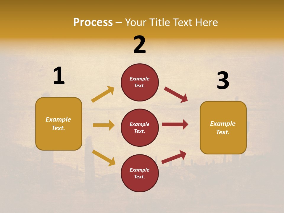 Grunge Background With Wild West Landscape PowerPoint Template