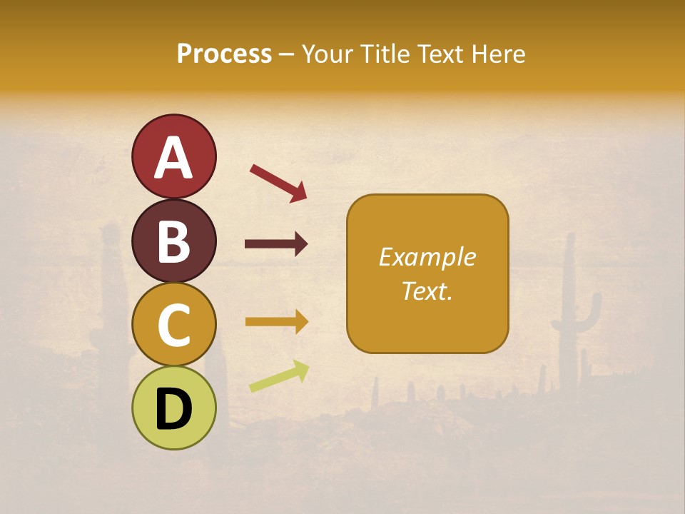 Grunge Background With Wild West Landscape PowerPoint Template