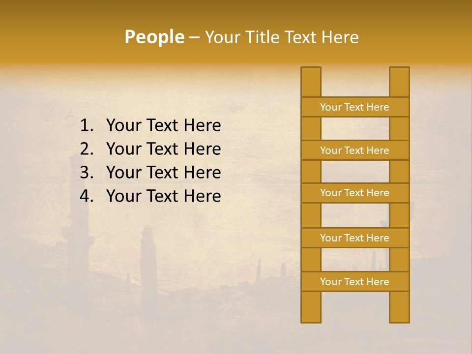 Grunge Background With Wild West Landscape PowerPoint Template