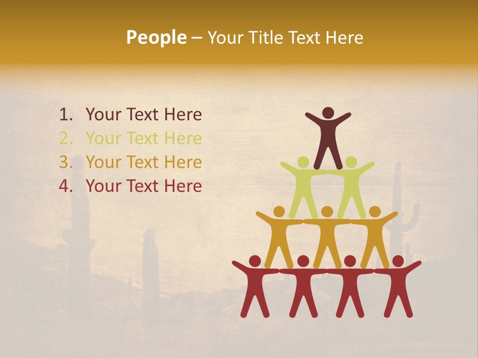 Grunge Background With Wild West Landscape PowerPoint Template