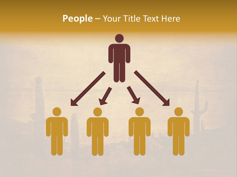 Grunge Background With Wild West Landscape PowerPoint Template