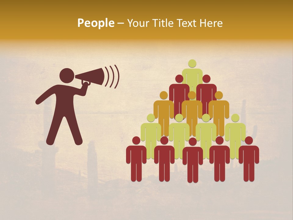 Grunge Background With Wild West Landscape PowerPoint Template