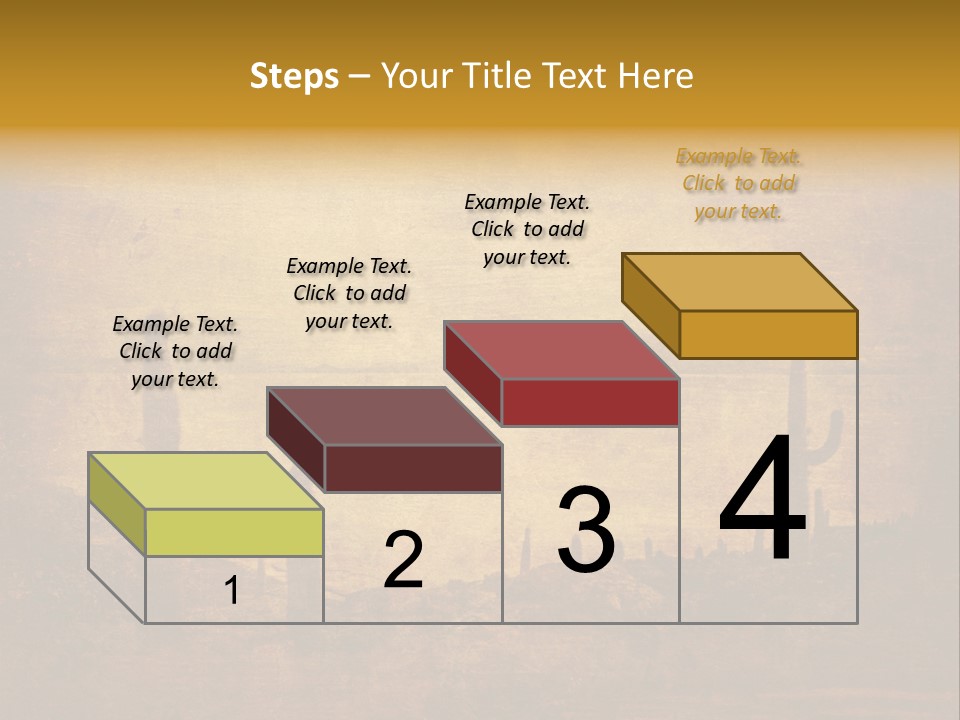 Grunge Background With Wild West Landscape PowerPoint Template