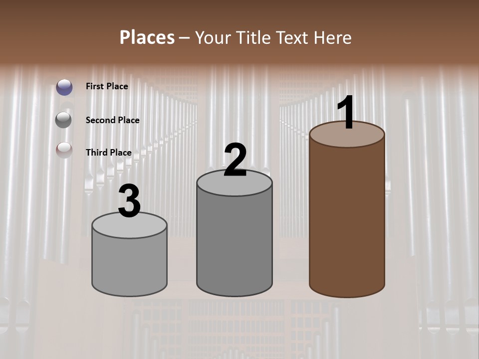 Modern Pipes Organ In St Jean Cathedral (Lyon France) PowerPoint Template