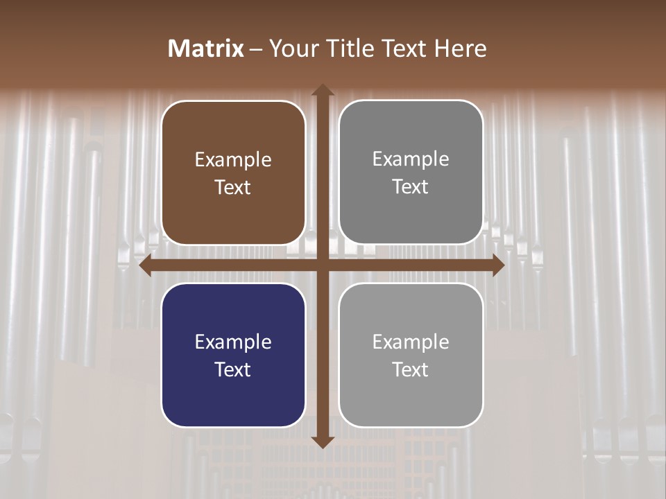 Modern Pipes Organ In St Jean Cathedral (Lyon France) PowerPoint Template
