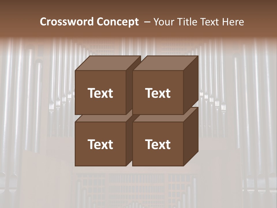 Modern Pipes Organ In St Jean Cathedral (Lyon France) PowerPoint Template