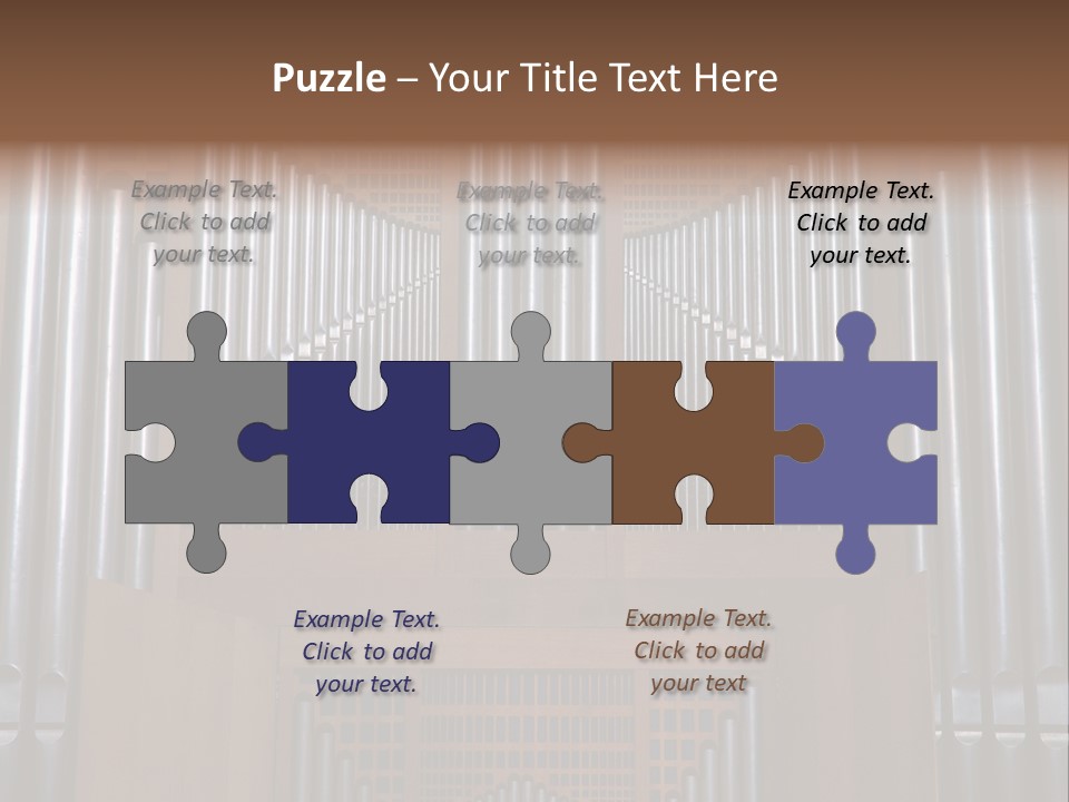 Modern Pipes Organ In St Jean Cathedral (Lyon France) PowerPoint Template