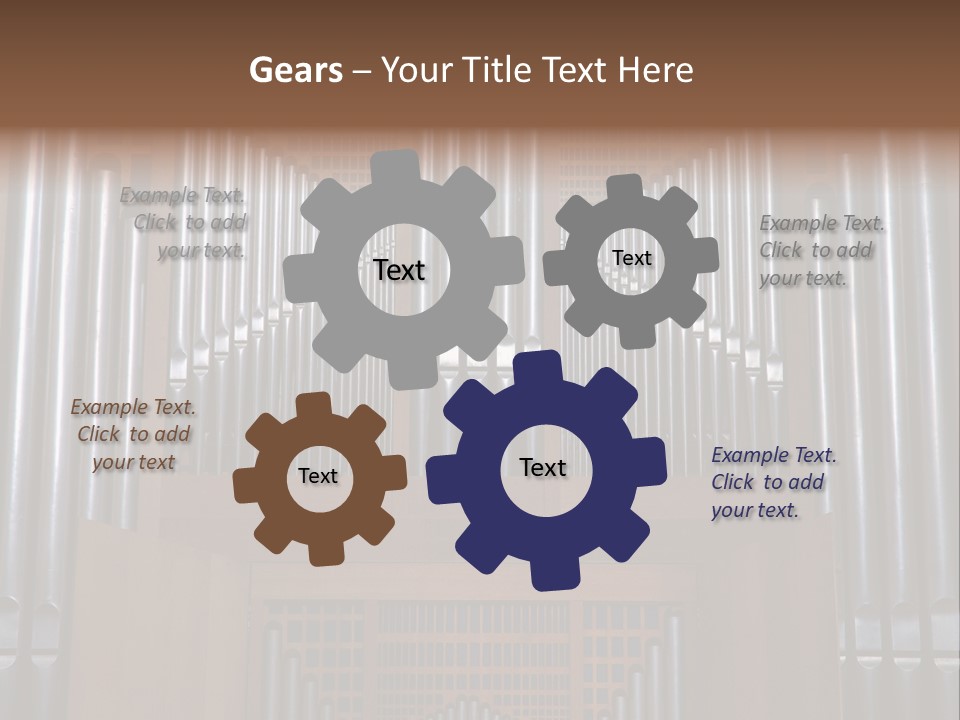 Modern Pipes Organ In St Jean Cathedral (Lyon France) PowerPoint Template