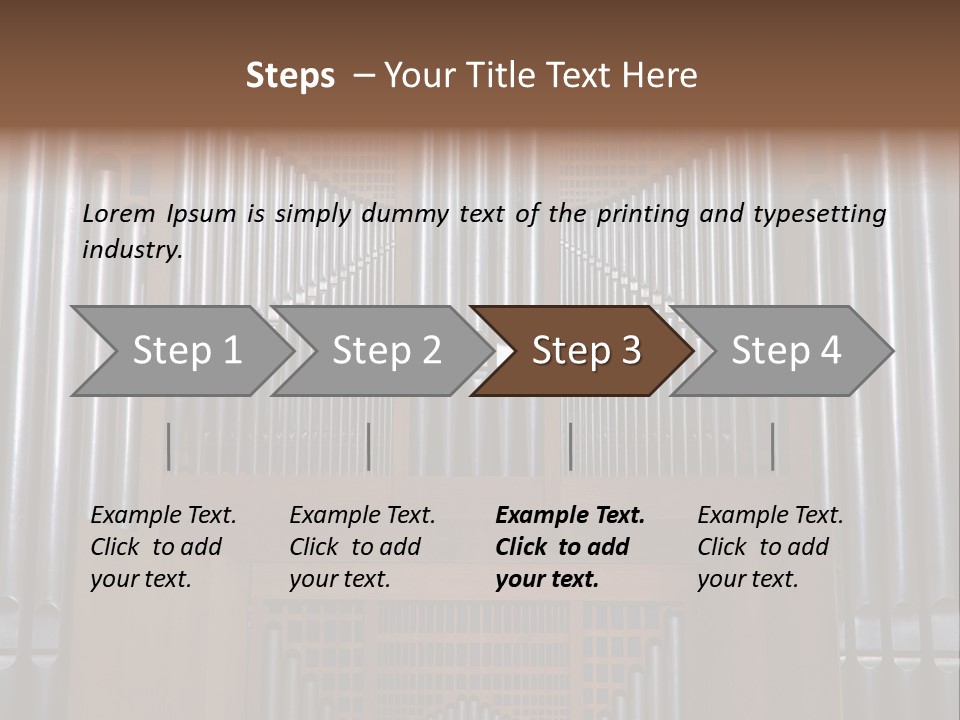 Modern Pipes Organ In St Jean Cathedral (Lyon France) PowerPoint Template