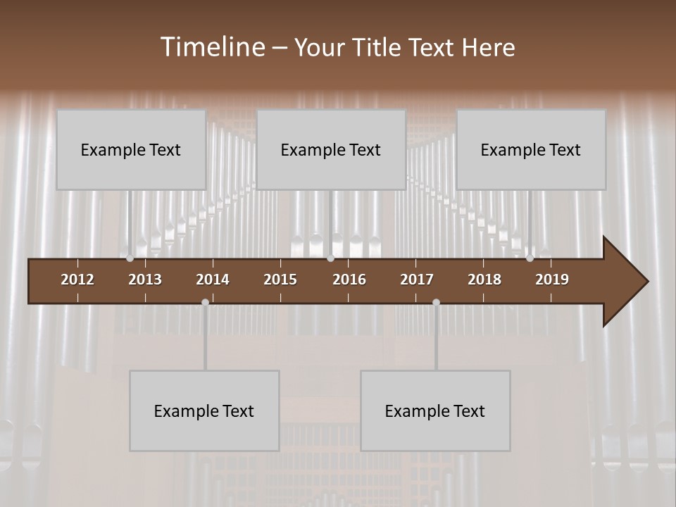 Modern Pipes Organ In St Jean Cathedral (Lyon France) PowerPoint Template