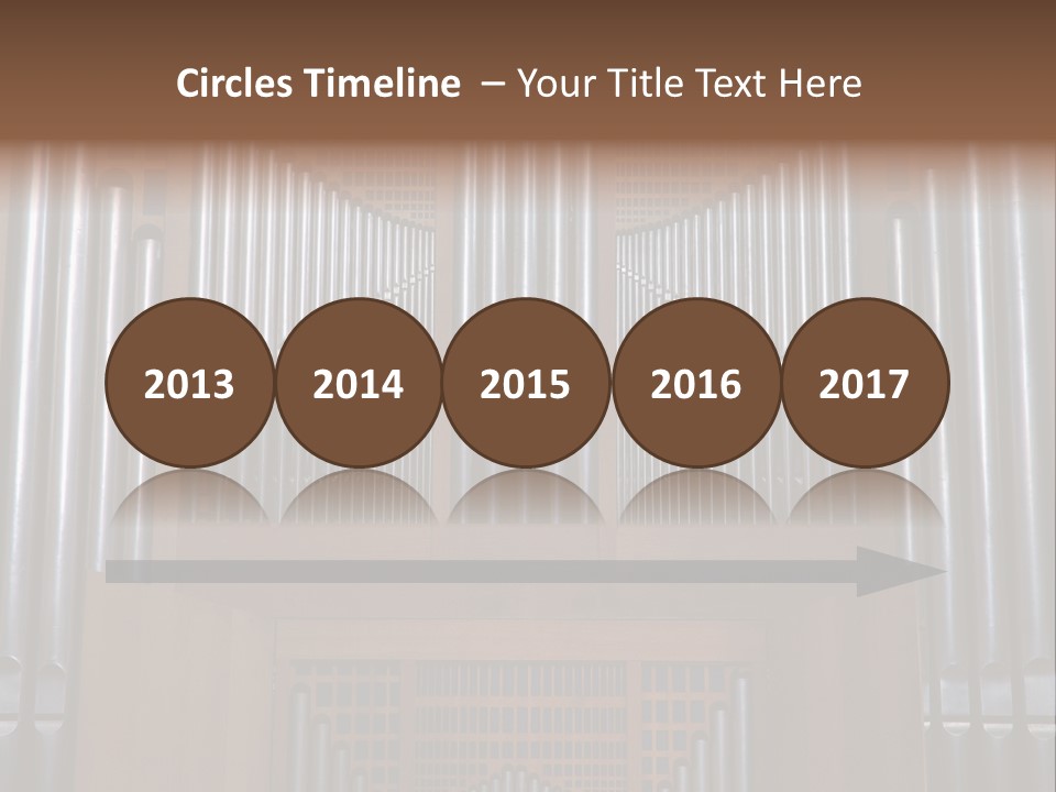 Modern Pipes Organ In St Jean Cathedral (Lyon France) PowerPoint Template