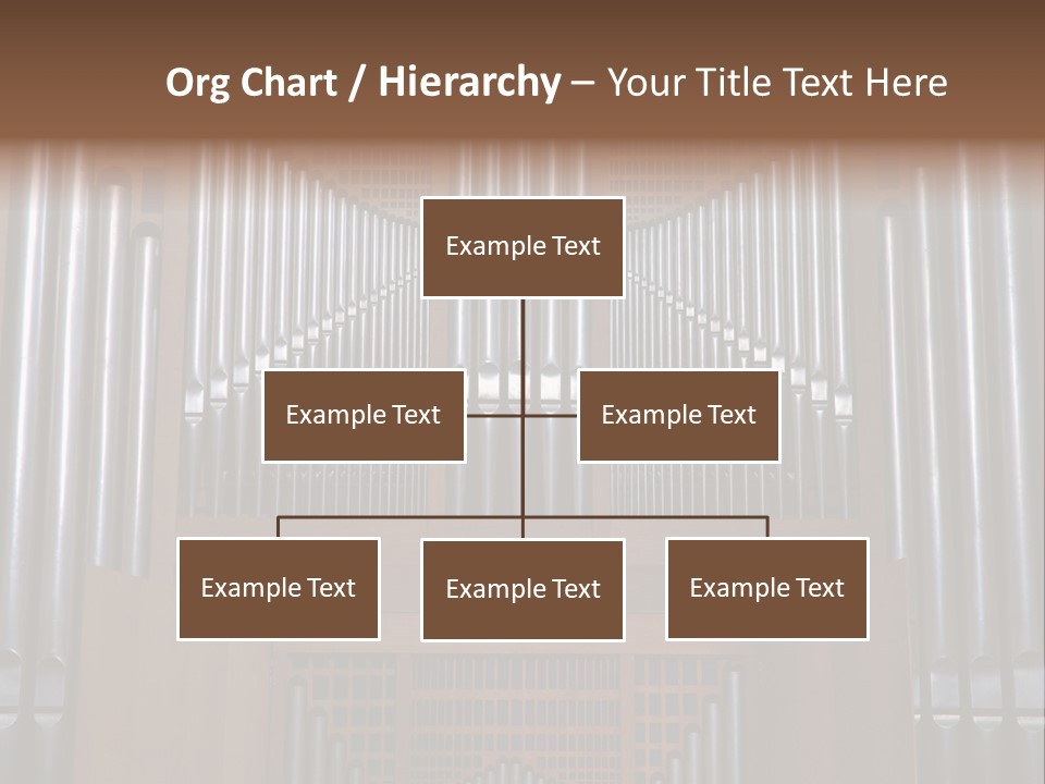 Modern Pipes Organ In St Jean Cathedral (Lyon France) PowerPoint Template
