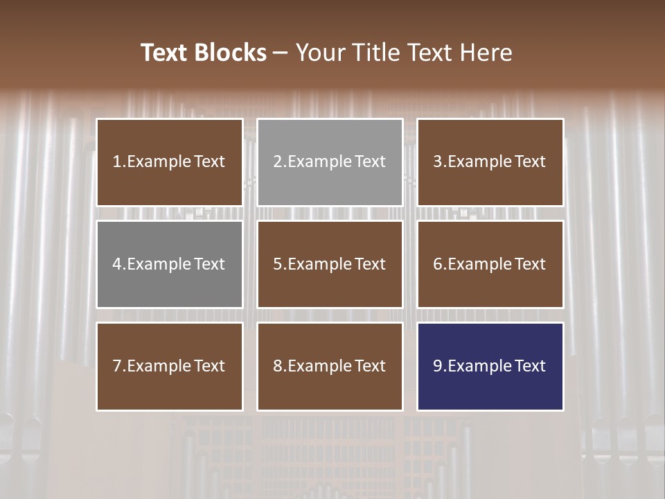 Modern Pipes Organ In St Jean Cathedral (Lyon France) PowerPoint Template