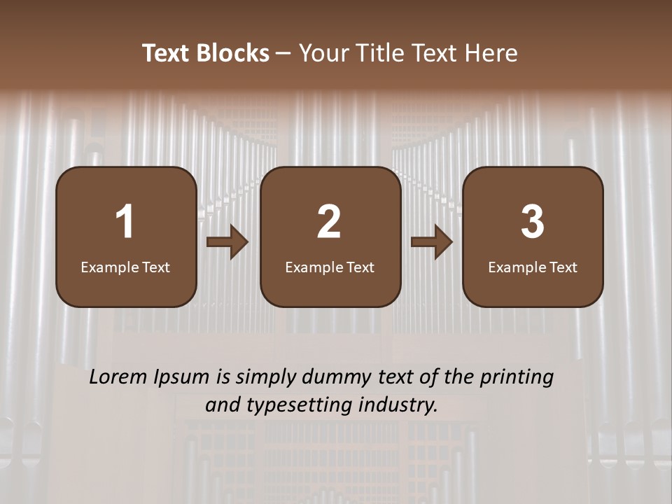 Modern Pipes Organ In St Jean Cathedral (Lyon France) PowerPoint Template