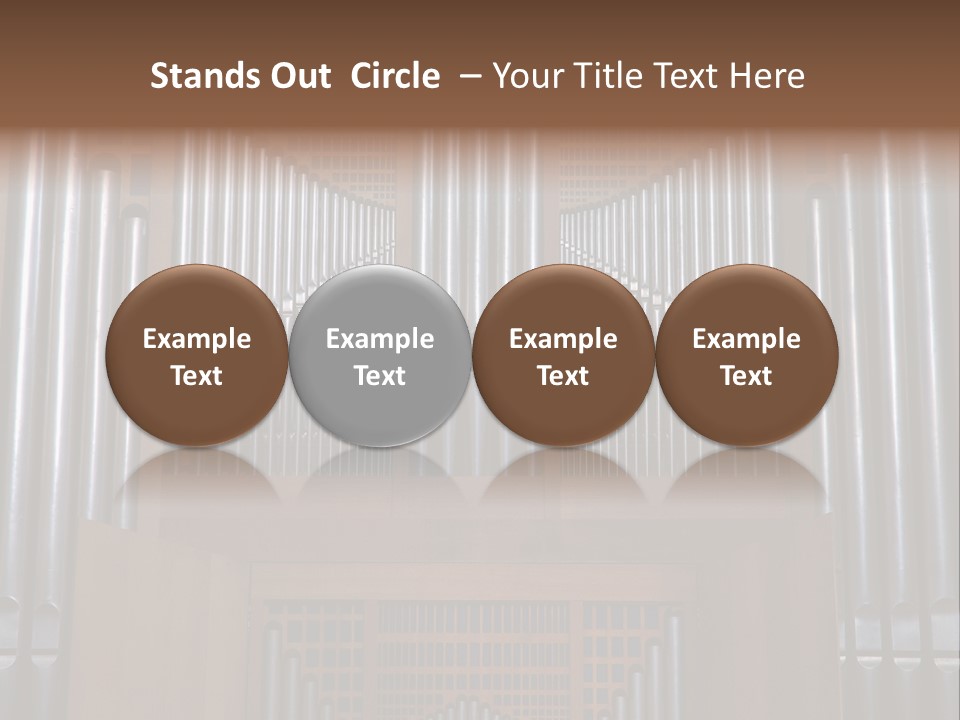 Modern Pipes Organ In St Jean Cathedral (Lyon France) PowerPoint Template