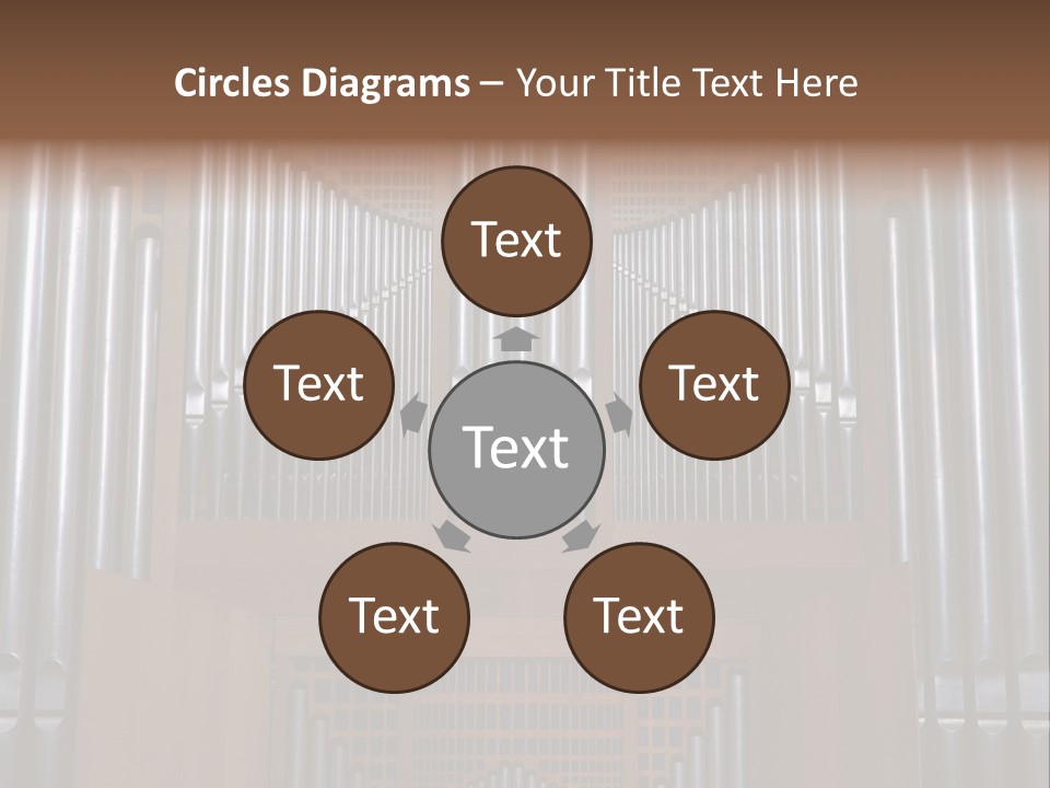 Modern Pipes Organ In St Jean Cathedral (Lyon France) PowerPoint Template