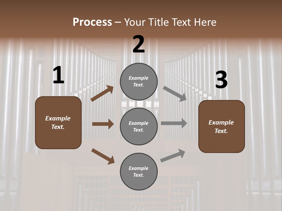 Modern Pipes Organ In St Jean Cathedral (Lyon France) PowerPoint Template