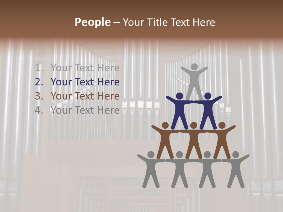 Modern Pipes Organ In St Jean Cathedral (Lyon France) PowerPoint Template