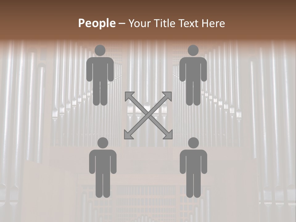 Modern Pipes Organ In St Jean Cathedral (Lyon France) PowerPoint Template