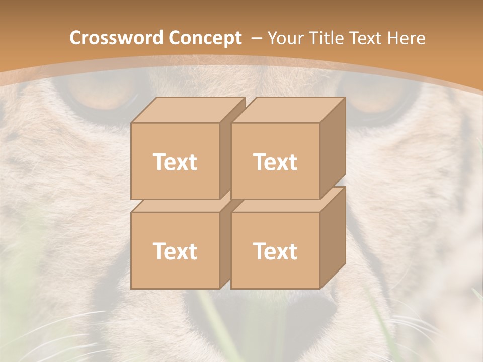 Cheetah Portrait PowerPoint Template