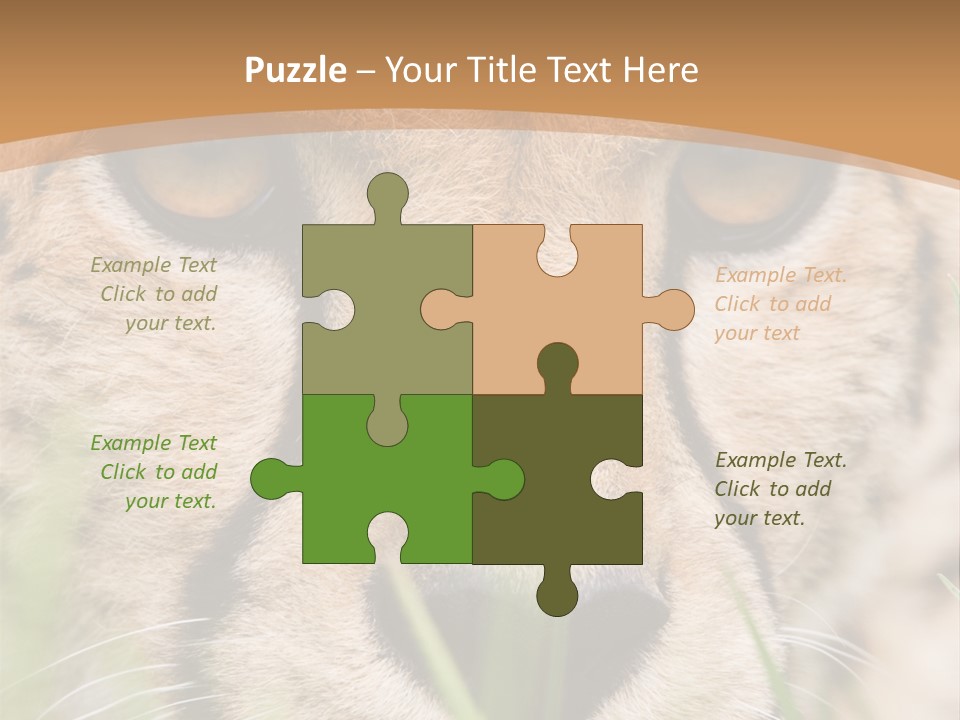 Cheetah Portrait PowerPoint Template