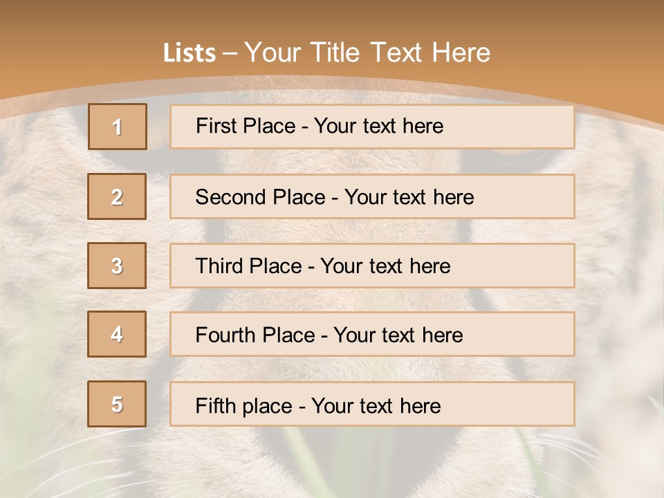 Cheetah Portrait PowerPoint Template