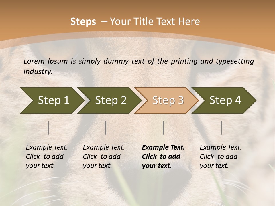 Cheetah Portrait PowerPoint Template