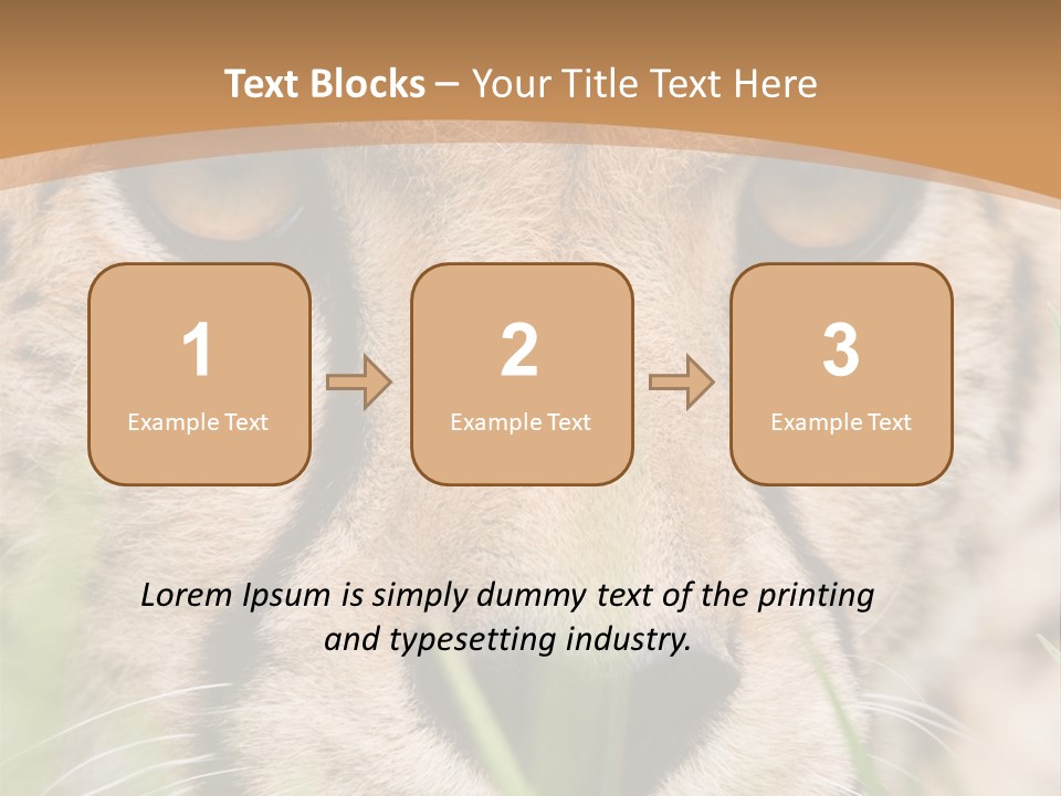 Cheetah Portrait PowerPoint Template