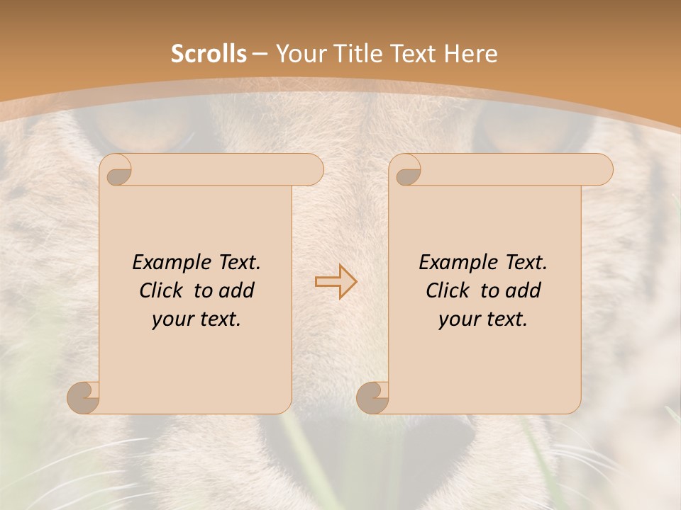 Cheetah Portrait PowerPoint Template