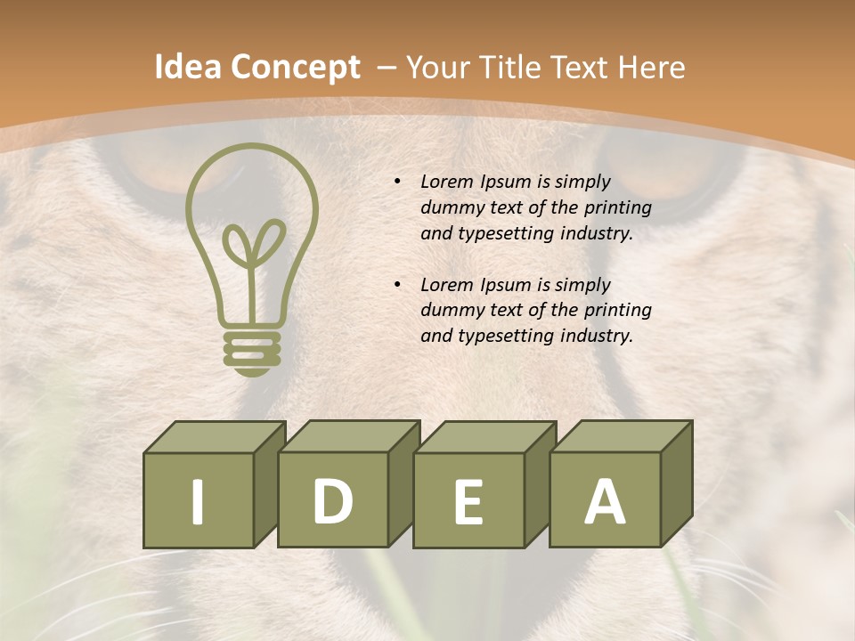 Cheetah Portrait PowerPoint Template