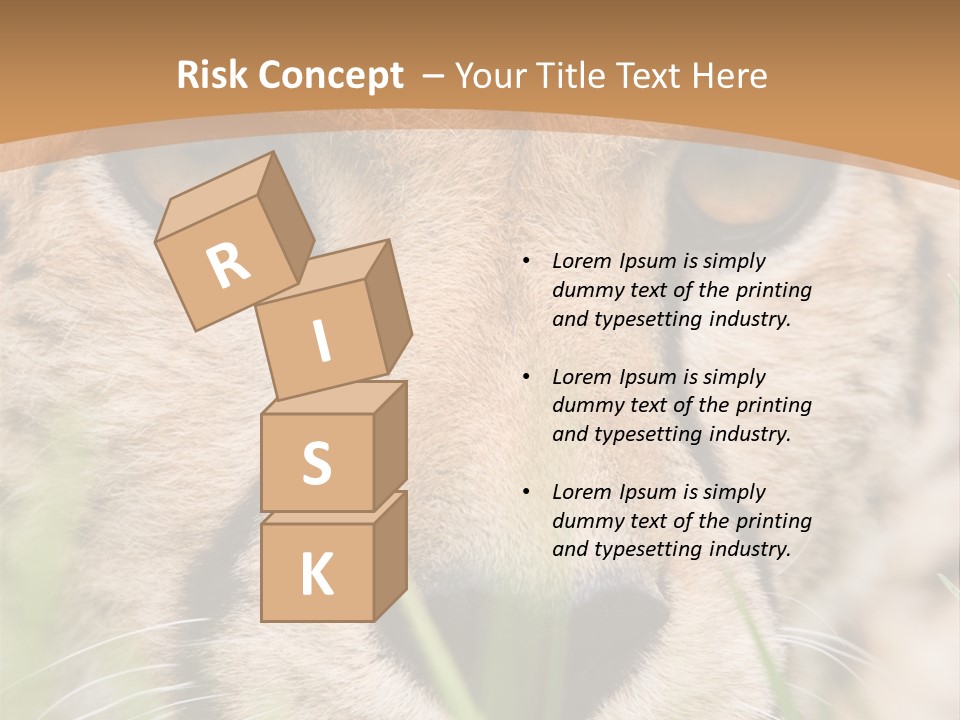 Cheetah Portrait PowerPoint Template