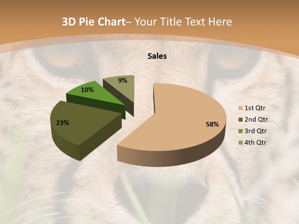 Cheetah Portrait PowerPoint Template