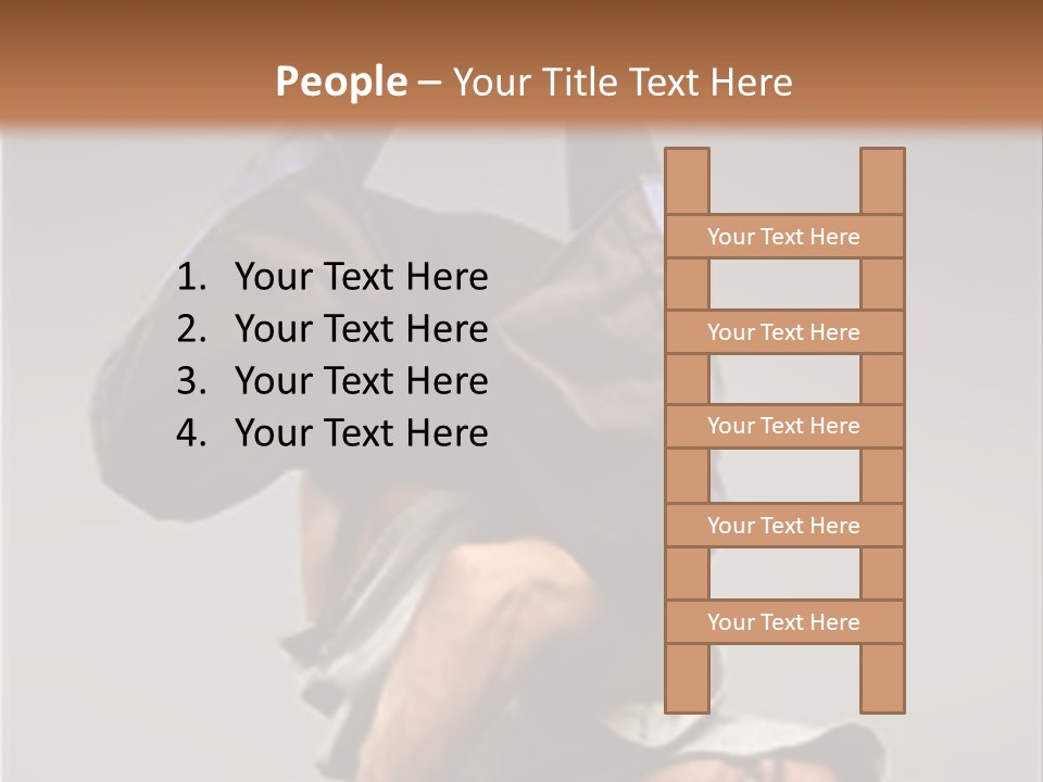 A Man Is Doing A Handstand On The Floor PowerPoint Template