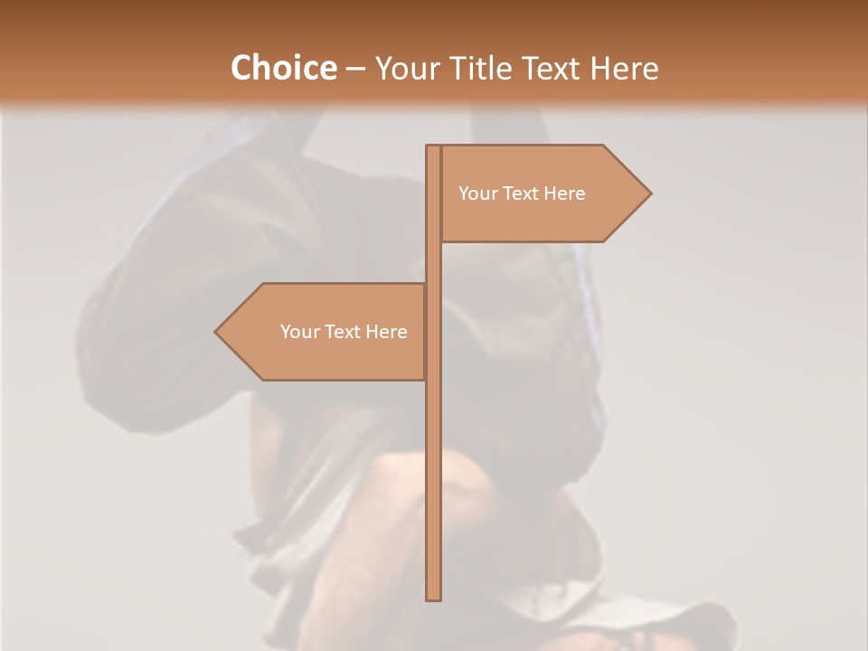 A Man Is Doing A Handstand On The Floor PowerPoint Template