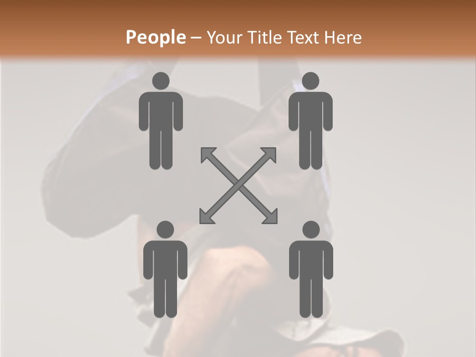 A Man Is Doing A Handstand On The Floor PowerPoint Template