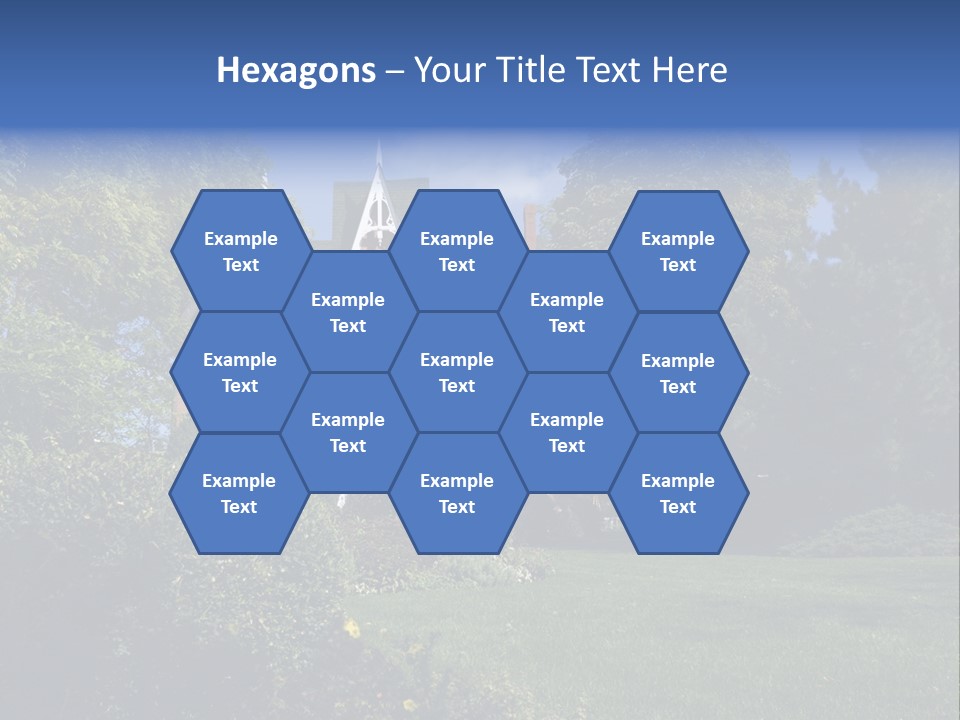 An Ornate, Nineteenth-Century North American Red Brick House In Late Summer. PowerPoint Template